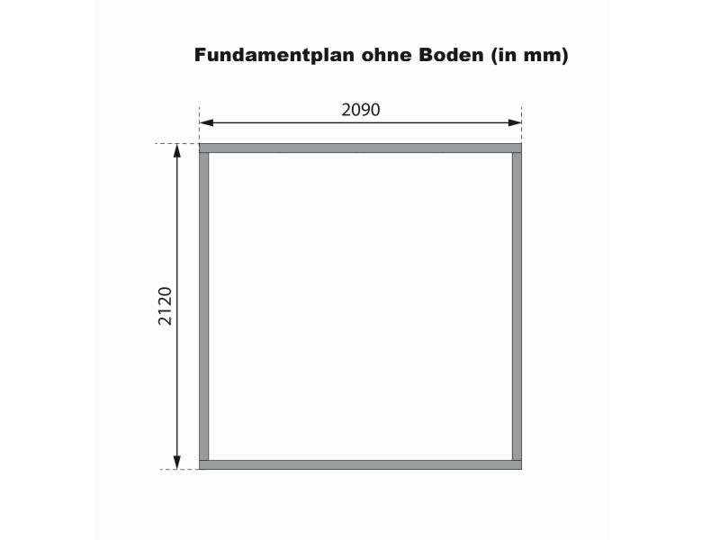 Karibu Hybrid Gartenhaus Jupiter 2 D wassergrau/weiß