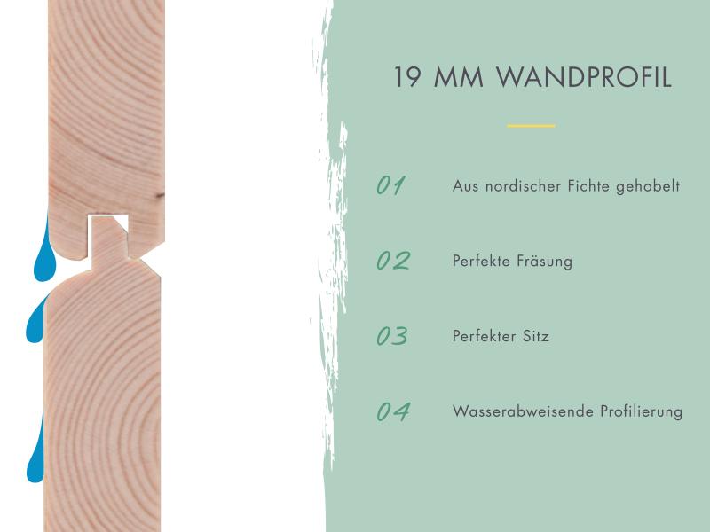 Karibu Hybrid Gartenhaus Jupiter 2 D wassergrau/weiß