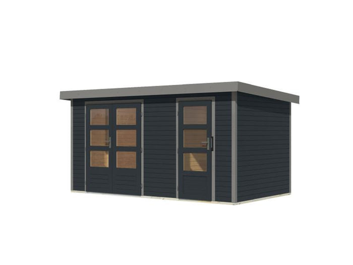 Karibu Hybrid Gartenhaus Merkur 1 C anthrazit/graualuminium