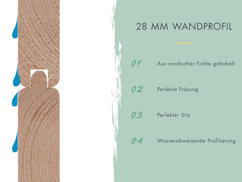 Karibu Hybrid Gartenhaus Pluto 6 A, naturbelassen/anthrazit inkl. 3 m Anbaudach