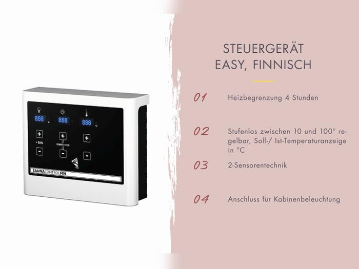 Karibu Hybrid Saunahaus Ares 3, naturbelassen/anthrazit -inkl. 9 kW Ofen ext. Steuerung-