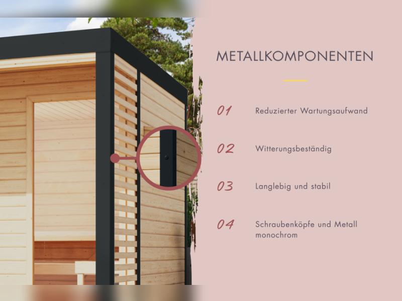 Karibu Hybrid Saunahaus Ares 3,anthrazit/anthrazit -ohne Ofen-