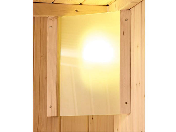 Karibu Leuchten Set mit Saunaleuchte Premium und Anschlusskabel (Starkstrom)