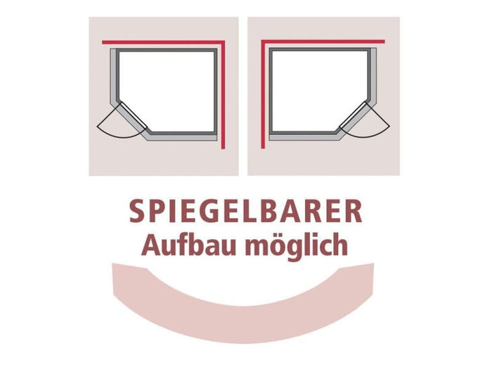 Karibu Massivholzsauna Mia 38 mm mit moderner Saunatür, ohne Dachkranz