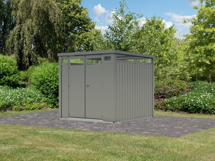 Karibu Metallgerätehaus Osten 2, graualuminium