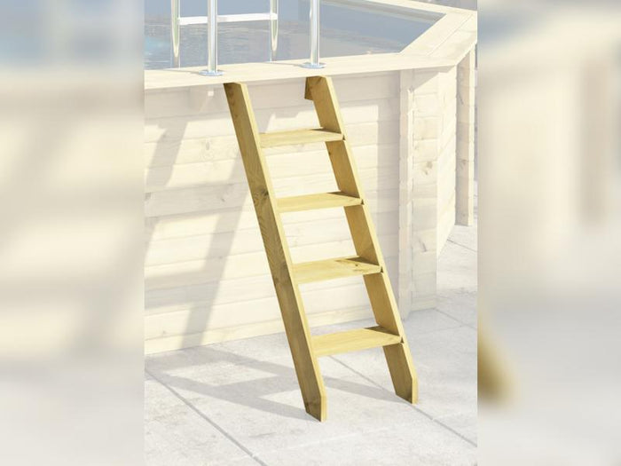 Karibu Pool Modell 1 Variante C, mit Terrasse im Set inkl. Filteranlage und Skimmer