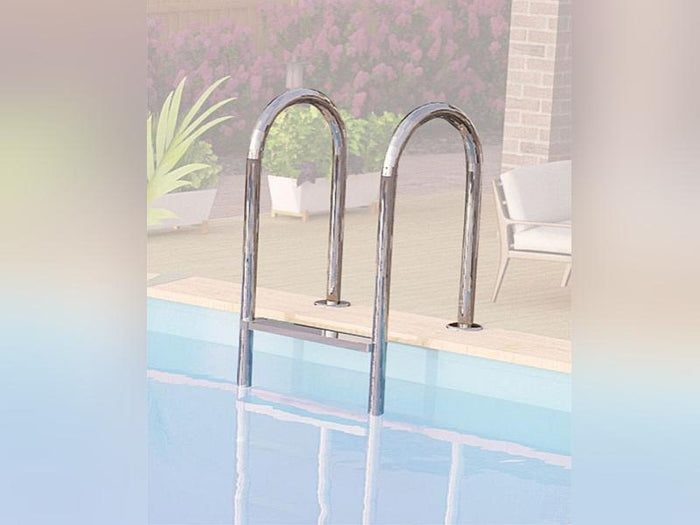 Karibu Pool Modell 1 X im Set mit Terrasse , Filteranlage und Skimmer, kdi - Folie Blau
