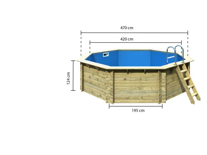 Karibu Pool Modell 2 Variante A im Set mit Filteranlage und Skimmer