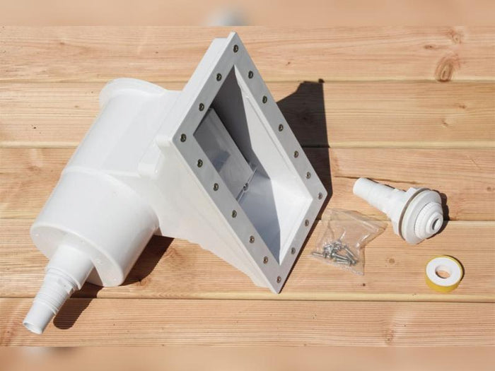 Karibu Pool Modell 2 Variante D, mit Terrasse im Set inkl. Filteranlage und Skimmer