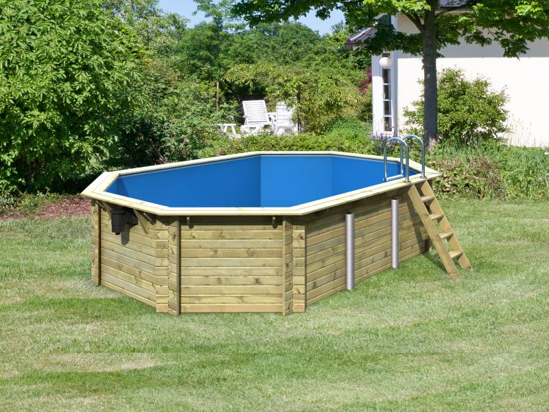 Karibu Pool Modell 4 Variante A, im Set mit Filterpaket groß und Skimmer