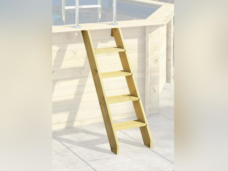 Karibu Pool Modell 4 Variante B, mit Terrasse, inkl. Filterpaket und Skimmer