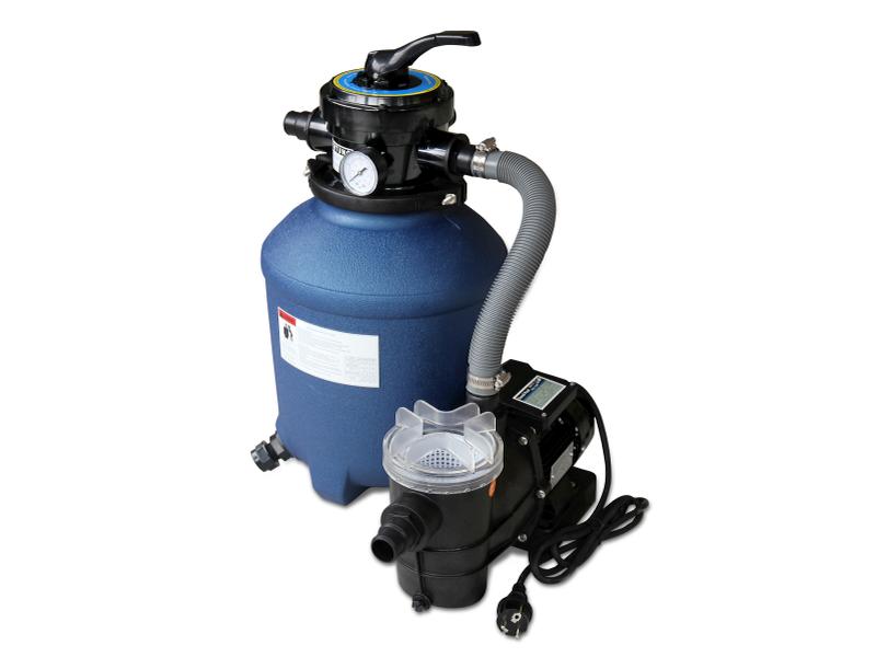 Karibu Pool Modell 4 Variante C, mit Terrasse im Set inkl. Filteranlage groß und Skimmer