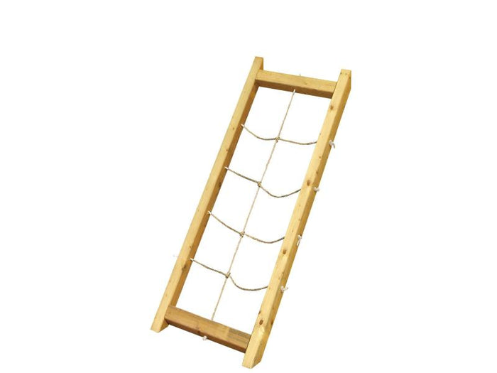 Karibu Ritterburg Löwenherz + Doppelschaukelanbau Klettergerüst + Netzrampe