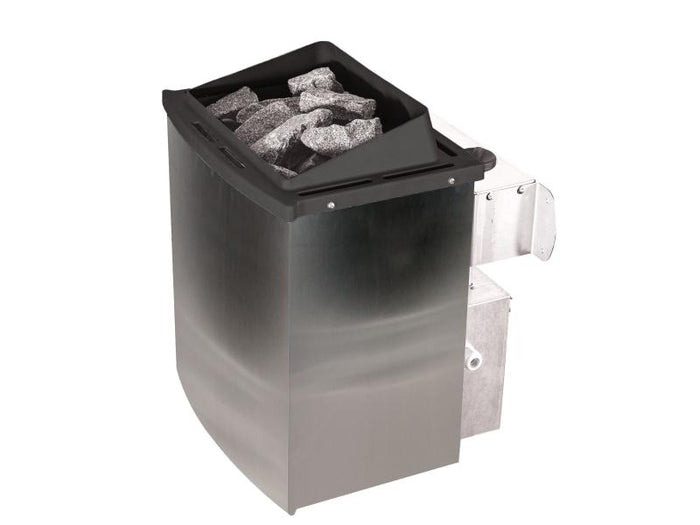 Karibu Sauna Adelina inkl. 9 kW Ofen integr. Steuerung mit klassischer Saunatür -ohne Dachkranz-