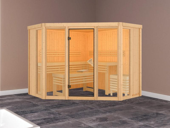 Karibu Sauna Alcinda ohne Ofen 68 mm