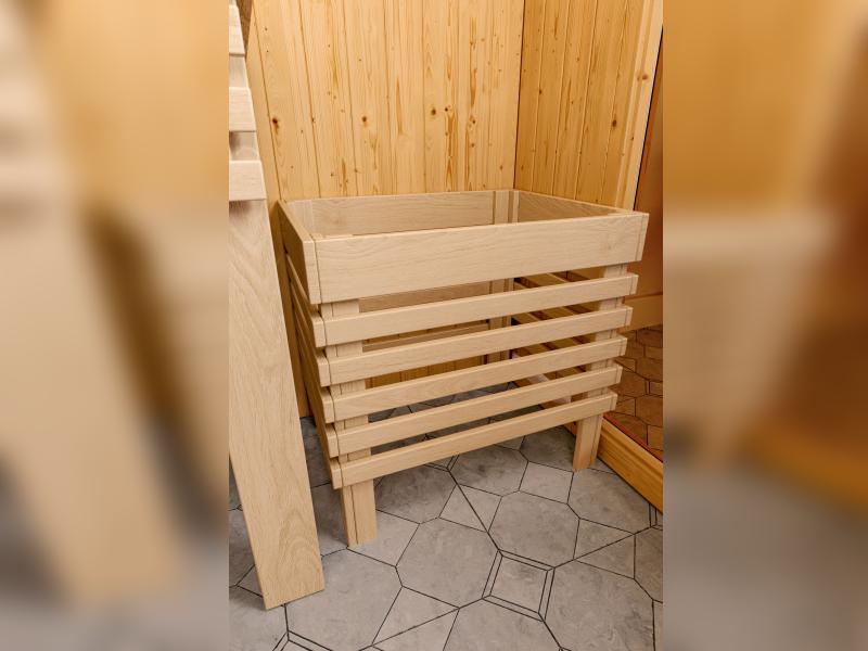 Karibu Sauna Avari 1 inkl. 3,6 kW Ofen externe Steuerung - ohne Dachkranz