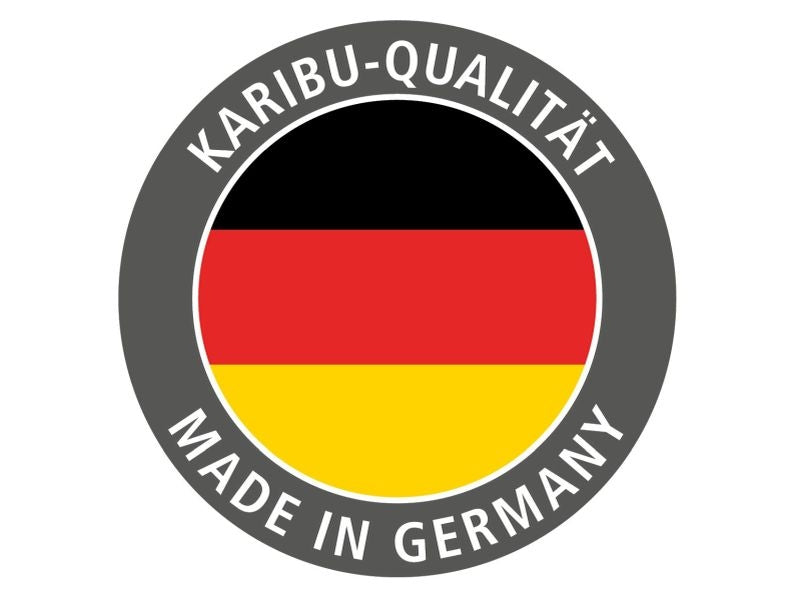 Karibu Sauna Carin inkl. 9 kW Ofen ext. Steuerung mit Klarglas Ganzglastür  - ohne Dachkranz -