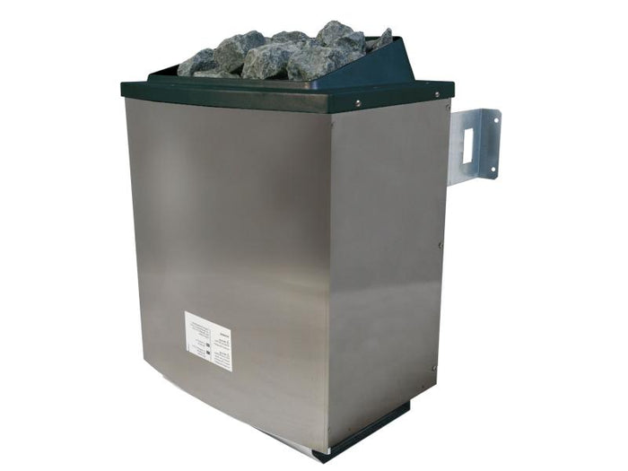 Karibu Sauna Faurin inkl. 9 kW Ofen ext. Steuerung mit klassischer Saunatür -ohne Dachkranz-