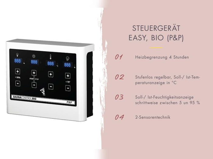 Karibu Sauna Irava 2 inkl. 3,6 kW Bioofen ext. Steuerung