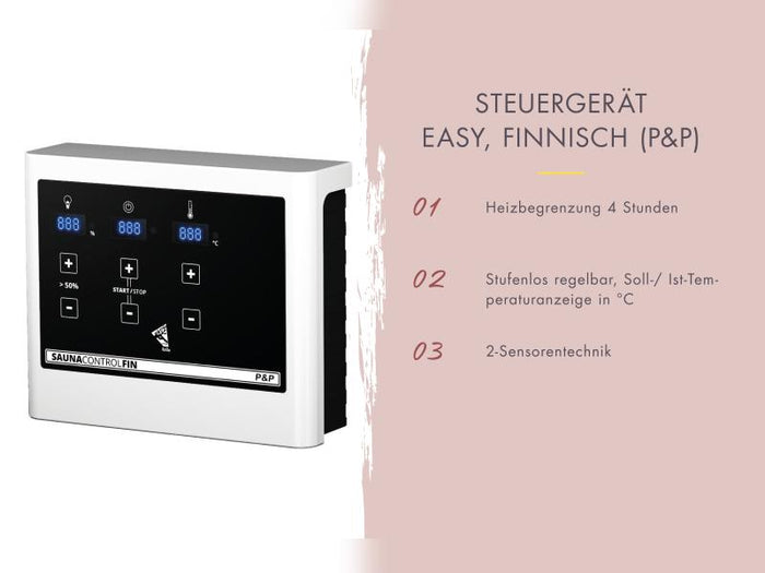 Karibu Sauna Irava 2 inkl. 3,6 kW Ofen ext. Steuerung