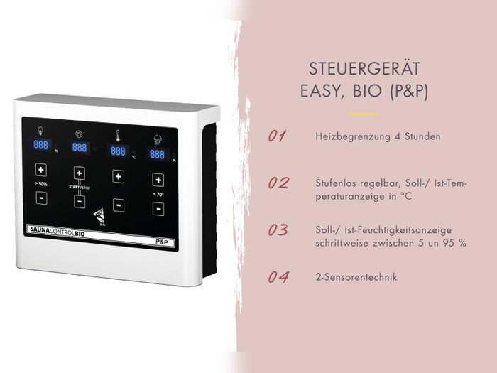 Karibu Sauna Irava 3 inkl. 3,6 kW Bioofen ext. Steuerung