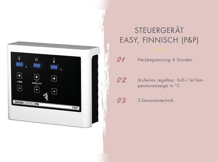 Karibu Sauna Irava 3 inkl. 3,6 kW Ofen ext. Steuerung