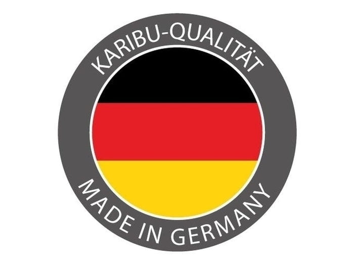 Karibu Sauna Jada mit 9 kW Ofen ext. Strg und Dachkranz 38 mm