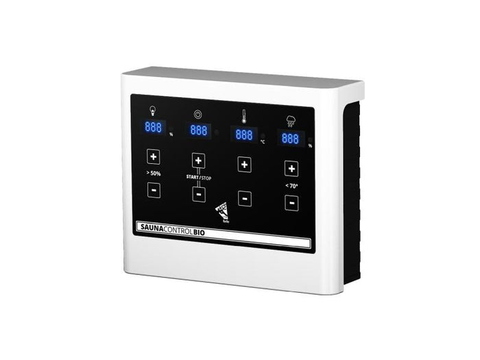 Karibu Sauna Sahib 1, inkl. 9 kW Bioofen ext. Steuerung, mit klassischer Tür -ohne Dachkranz-