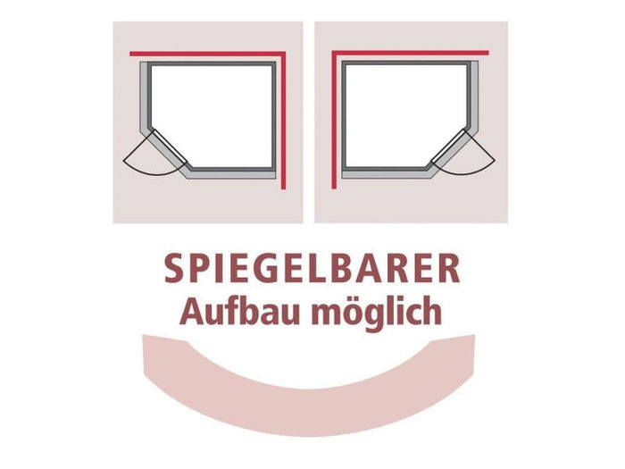Karibu Sauna Sahib 2 inkl. 9-kW-Ofen mit externer Steuerung, ohne Dachkranz, mit moderne Saunatür