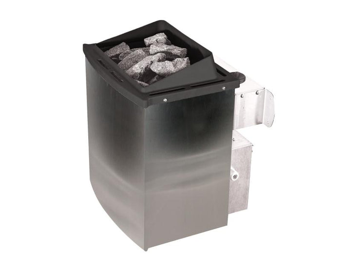 Karibu Sauna Sandra inkl. 9 kW Ofen integr. Steuerung mit klassischer Saunatür -ohne Dachkranz-