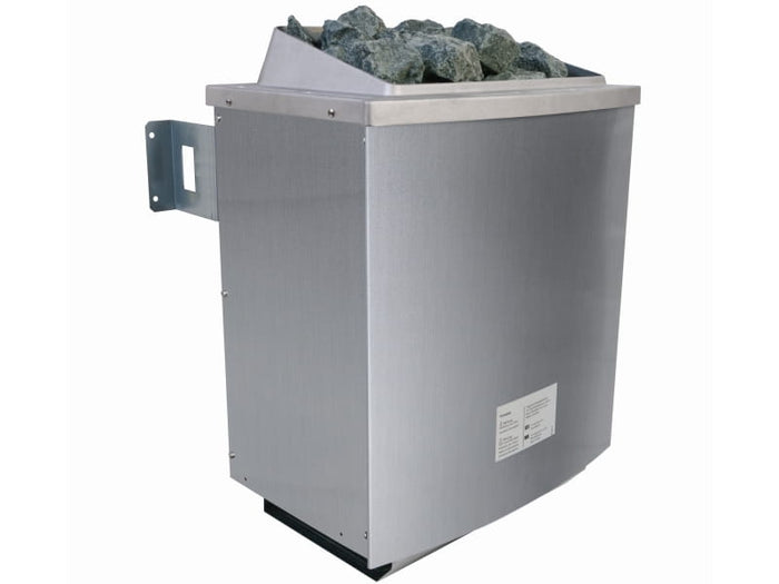 Karibu Sauna Selena inkl. 9 kW Ofen ext. Steuerung mit klassischer Saunatür -mit Dachkranz-