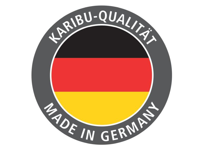 Karibu Sauna Siirin inkl. 9 kW Bioofen ext. Steuerung, mit energiesparender Saunatür - ohne Dachkran