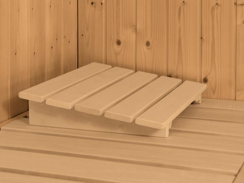 Karibu Sauna Siirin inkl. 9 kW Ofen integr. Steuerung mit klassischer Tür - ohne Dachkranz -