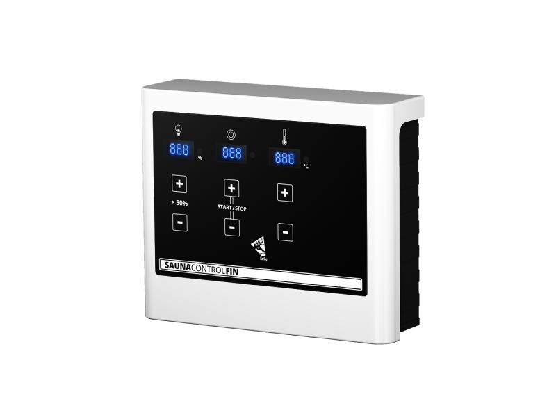 Karibu Sauna Siirin inkl. 9 kW Ofen integr. Steuerung mit klassischer Saunatür - mit Dachkranz -