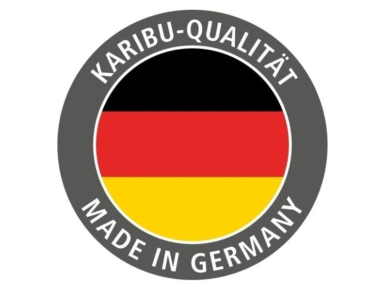 Karibu Sauna Siirin inkl. 9kW Ofen mit ext. Steuerung mit Klarglas Ganzglastür -ohne Dachkranz-