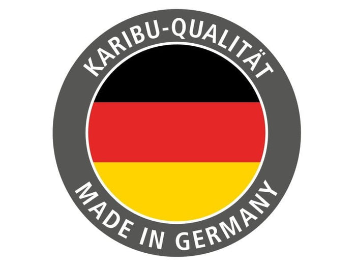 Karibu Sauna Sodin inkl. 9 kW Ofen ext. Steuerung mit Klarglas Ganzglastür - ohne Dachkranz -