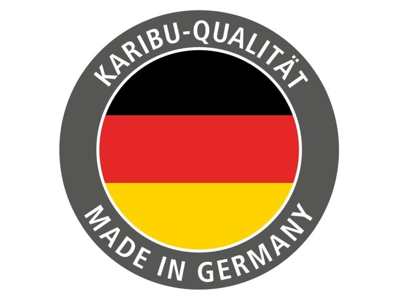 Karibu Sauna Taurin inkl. 9 kW Ofen ext. Steuerung, mit bronzierter Gnazglastür  - ohne Dachkranz -