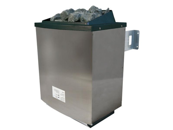 Karibu Sauna Taurin inkl. 9 kW Ofen ext. Steuerung, mit bronzierter Gnazglastür  - ohne Dachkranz -