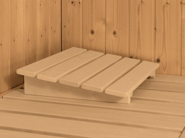 Karibu Sauna Taurin inkl. 9 kW Ofen ext. Steuerung, mit bronzierter Gnazglastür  - ohne Dachkranz -