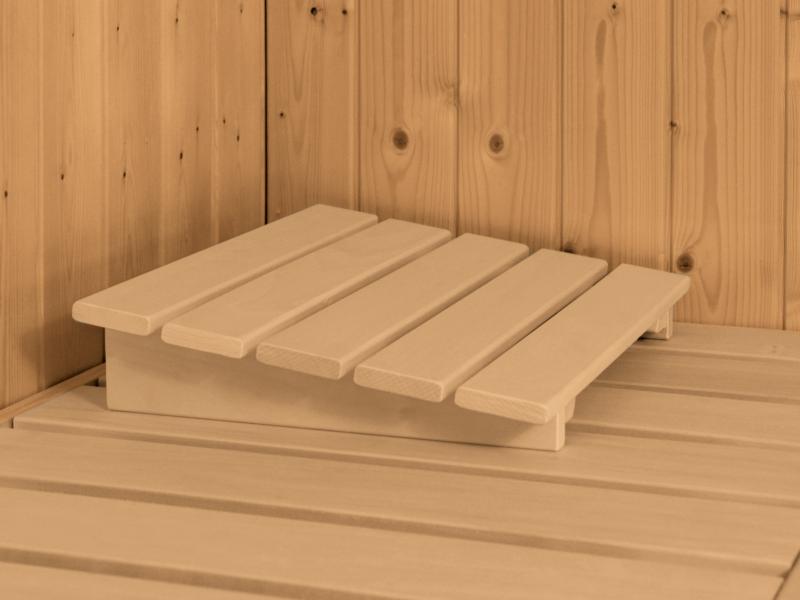 Karibu Sauna Variado inkl.  9 kW Bioofen ext. Steuerung, mit Energiespartür -mit Dachkranz-