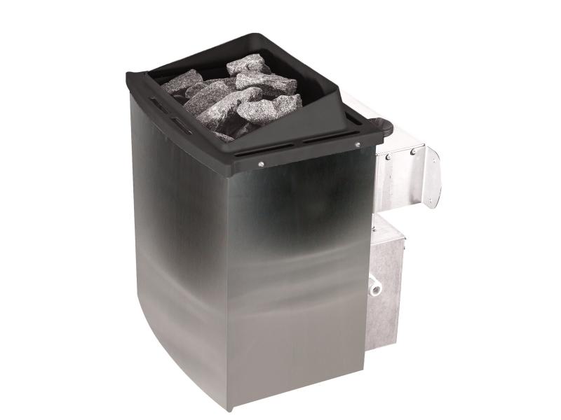 Karibu Sauna Variado inkl. 9 kW Ofen mit integr. Steuerung, mit Klarglas Ganzglastür -ohne Dachkranz