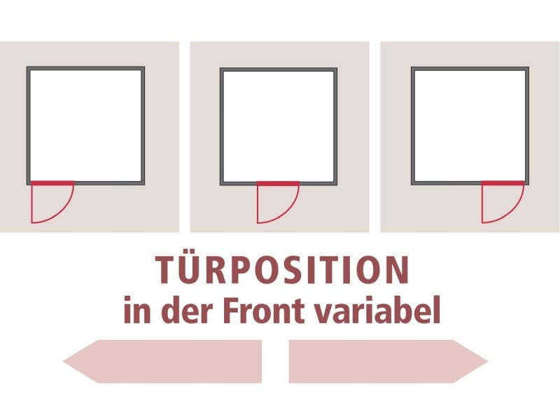 Karibu Sauna Variado ohne Ofen, ohne Dachkranz, mit Klarglas Ganzglastür