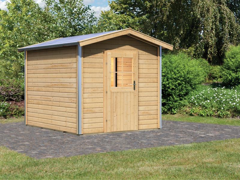 Karibu Saunahaus Bosse 1 mit Vorraum - ohne Ofen - klassische Tür