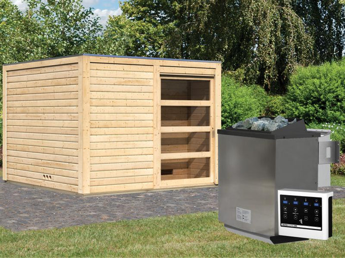 Karibu Saunahaus Cuben 38 mm inkl. 9-kW-Bioofen