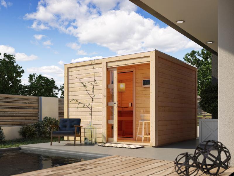 Karibu Saunahaus Cuben 38 mm inkl. 9-kW-Bioofen