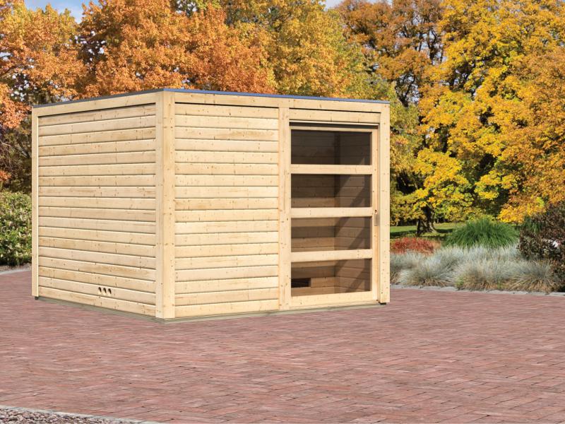 Karibu Saunahaus Cuben 38 mm ohne Ofen