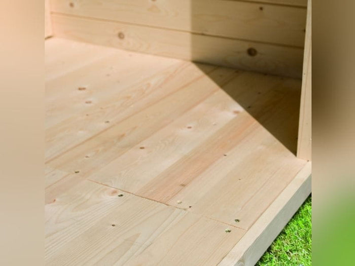 Karibu Saunahaus Cuben terragrau 38 mm ohne Ofen