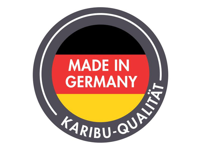 Karibu Saunahaus Hytti 1 38 mm, terragrau  - inkl. 9 kW Ofen integr. Steuerung - mit Energiespartür