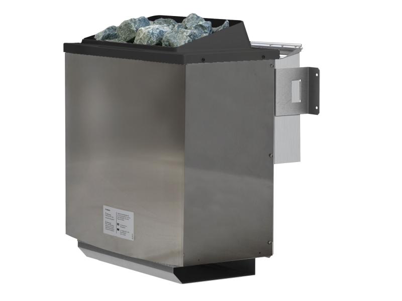 Karibu Saunahaus Hytti 2 38 mm,terragrau - inkl. 9 kW Bioofen ext. Steuerung - mit Energiespartür u