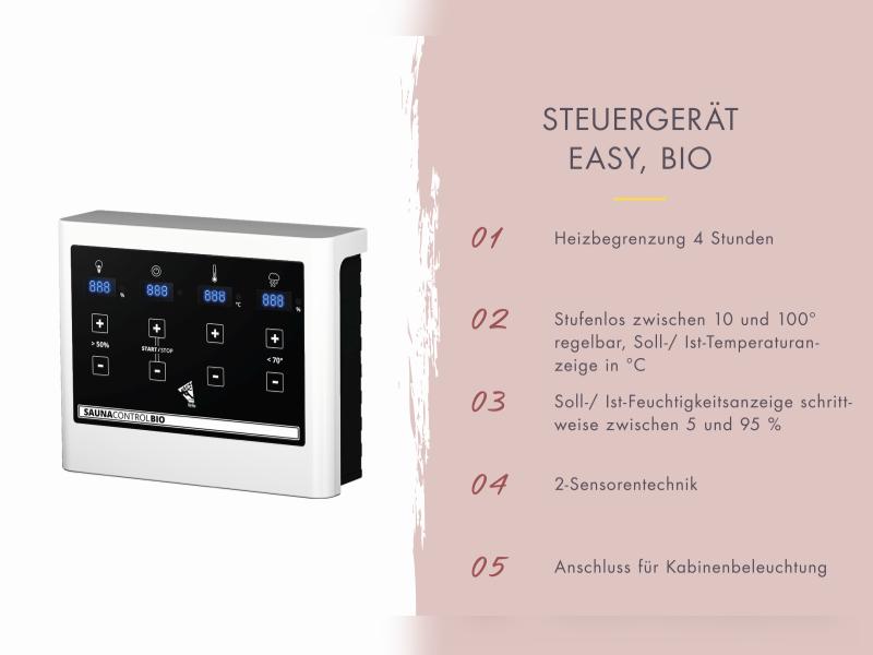 Karibu Saunahaus Hytti 6, inkl. 9 kW Bioofen ext. Steuerung -mit Iso-Tür- terragrau, 38 mm